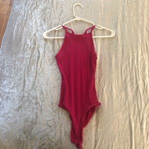 Hot Pink body suit tank top